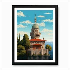 Topkapi Palace Pixel Art 9 Art Print