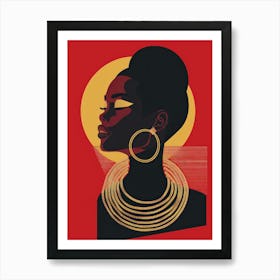 African Woman Canvas Print 1 Art Print