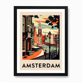 Amsterdam 6 Vintage Travel Poster Art Print