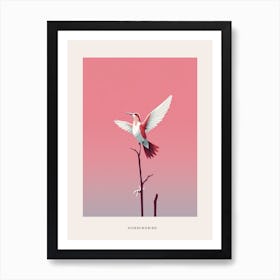 Minimalist Hummingbird 1 Bird Poster Art Print