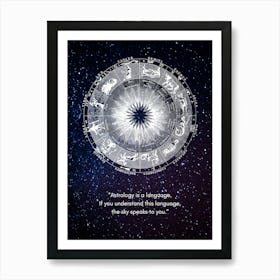 astrological chart Art Print