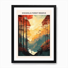 Sinharaja Forest Reserve Midcentury Travel Poster Art Print