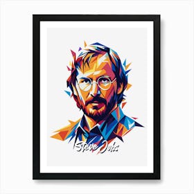 Steve Jobs 03 Portrait WPAP Pop Art Art Print