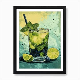 Caipirinha Watercolour Inspired 4 Art Print