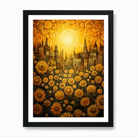 Sunflowers In The City Art Print