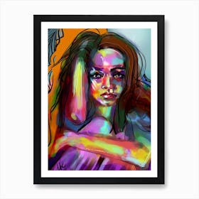 Colourful Abstract Woman Art Print