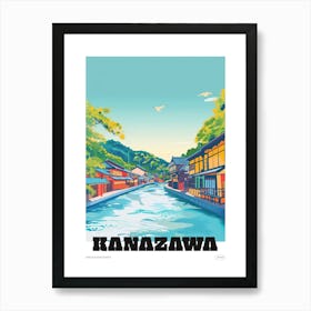 Kanazawa Japan 3 Colourful Travel Poster Art Print