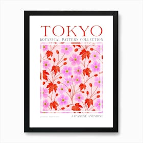 Tokyo Botanical Japanese Aemone Art Print