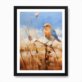 Bird Painting Bluebird 1 Art Print