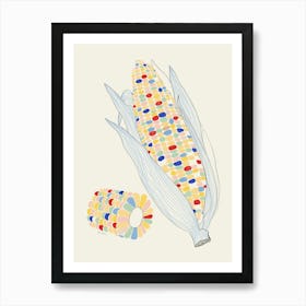 Corn On The Cob Art Print