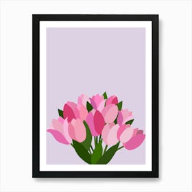 Fresh Tulips - Pink And Purple Floral Art Print