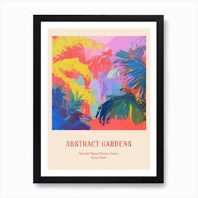 Colourful Gardens Fairchild Tropical Botanic Garden Usa 2 Red Poster Art Print