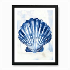 Blue Seashell 4 Art Print