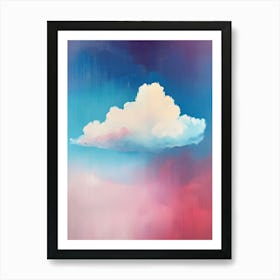 Cloud Wall Art Painting Pink Blue Sky Print Art Print