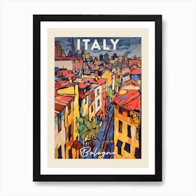 Bologna Italy Fauvist Painting  Travel Poster Art Print