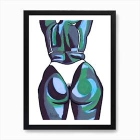 Blue Booty Art Print