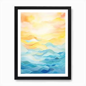 Watercolor Seascape Art Print