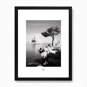 Poster Of Ibiza, Spain, Black And White Analogue Photography 3 Art Print