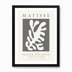 Matisse Grey Leaf Print 1 Art Print