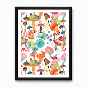 Magical Mushrooms Art Print