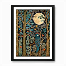 William Morris Kingfisher In The Forest Art Print