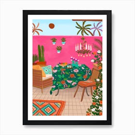 Cozy cafe Art Print