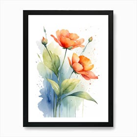 Watercolor Flowers 20 Art Print