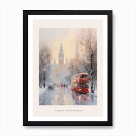 Dreamy Winter Painting Poster London United Kingdom 9 Art Print