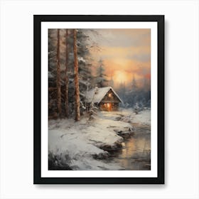 Cabin In The Woods 1 Art Print