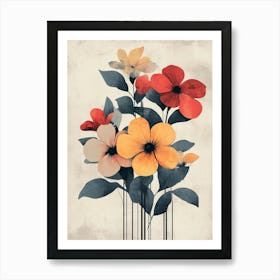 Flowers In A Vase Canvas Print 1 Art Print