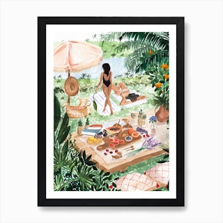 Picnic In The South Of France Art Print