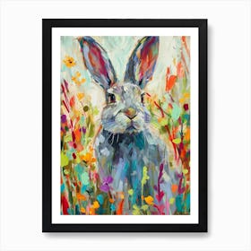 Silver Fox Rabbit Painting 4 Art Print