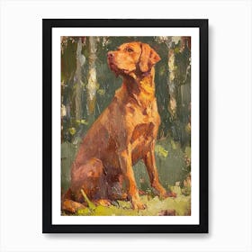 Chesapeake Bay Retriever Acrylic Painting 4 Art Print