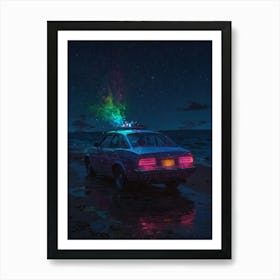 Car On The Beach 2 Art Print