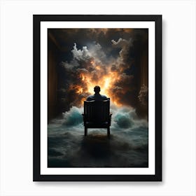  Ai Generated Man In A Chair Art Print