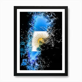 Flag Of Argentina Country Art Print