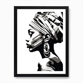 African Woman In A Turban 2 Art Print