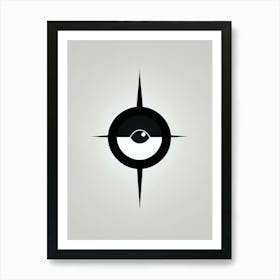 Eye Of The Compass Pokemon Black And White Pokedex Art Print