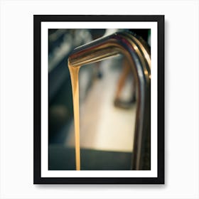 White Chocolate Flowing From A Faucet Metal 2 Art Print