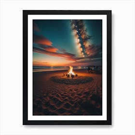 Starry Night At The Beach Art Print