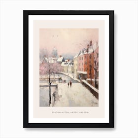 Dreamy Winter Painting Poster Southampton United Kingdom Art Print