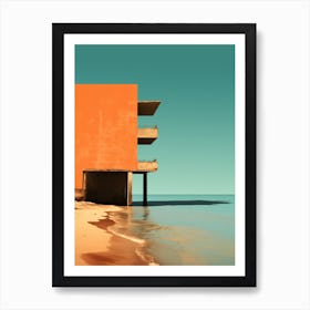 Hikkaduwa Beach Sri Lanka Abstract Orange Hues 3 Art Print