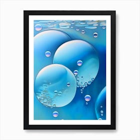 Bubbles In Water Water Waterscape Marble Acrylic Painting 1 Art Print