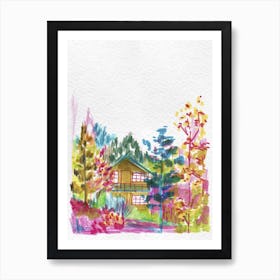 Colorful Forest Art Print