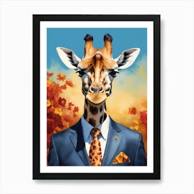 Giraffe In A Suit (18) 1 Art Print