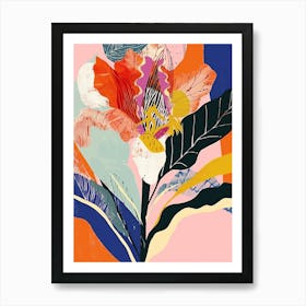 Colourful Flower Illustration Rose 2 Art Print