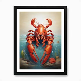 Lobster In The Water Art Print
