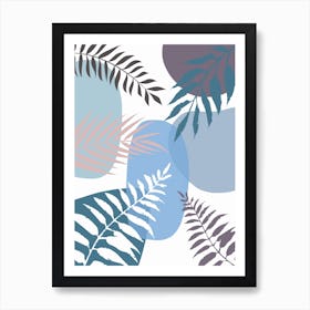 Abstract Fern Leaves 3 Art Print