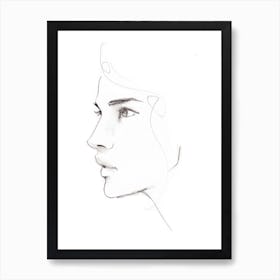 Profile Line Art Print