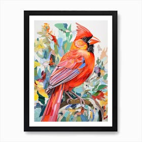 Colourful Bird Painting Cardinal 1 Art Print